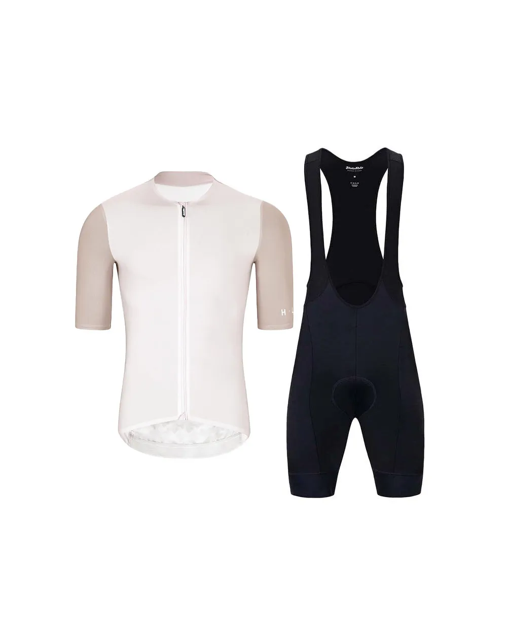 HOLOKOLO Cyklistický krátky dres a krátke nohavice - PERFORMANCE - čierna/béžová HOLOKOLO Cyklistický krátky dres a krátke nohavice - PERFORMANCE - čierna/béžová