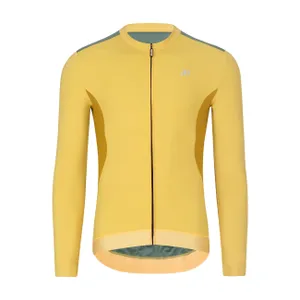 HOLOKOLO Cyklistický dres s dlhým rukávom zimný - SPECIAL - žltá/zelená HOLOKOLO Cyklistický dres s dlhým rukávom zimný - SPECIAL - žltá/zelená