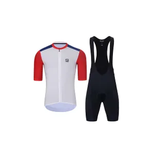 HOLOKOLO Cyklistický krátky dres a krátke nohavice - TECHNICAL - čierna/biela/modrá HOLOKOLO Cyklistický krátky dres a krátke nohavice - TECHNICAL - čierna/biela/modrá