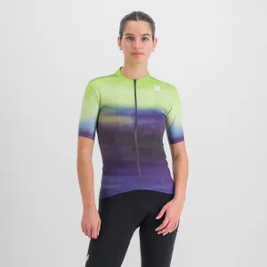 SPORTFUL Cyklistický dres s krátkym rukávom - FLOW SUPERGIARA - svetlo zelená/fialová SPORTFUL Cyklistický dres s krátkym rukávom - FLOW SUPERGIARA - svetlo zelená/fialová