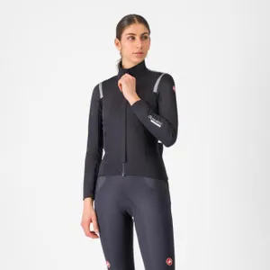 CASTELLI Cyklistická zateplená bunda - PERFETTO ROS 3 W - čierna CASTELLI Cyklistická zateplená bunda - PERFETTO ROS 3 W - čierna