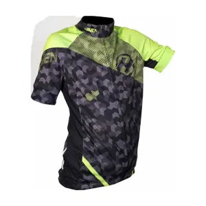 HAVEN Cyklistický dres s krátkym rukávom - SINGLETRAIL KID - čierna/zelená HAVEN Cyklistický dres s krátkym rukávom - SINGLETRAIL KID - čierna/zelená