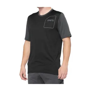 100% SPEEDLAB Cyklistický dres s krátkym rukávom - RIDECAMP - čierna/šedá 100% SPEEDLAB Cyklistický dres s krátkym rukávom - RIDECAMP - čierna/šedá
