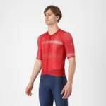 CASTELLI Cyklistický dres s krátkym rukávom - CLIMBER´S A/C - červená CASTELLI Cyklistický dres s krátkym rukávom - CLIMBER´S A/C - červená