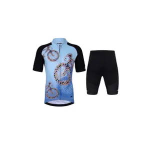 HOLOKOLO Cyklistický krátky dres a krátke nohavice - RIDERS KIDS - čierna/modrá/viacfarebná HOLOKOLO Cyklistický krátky dres a krátke nohavice - RIDERS KIDS - čierna/modrá/viacfarebná