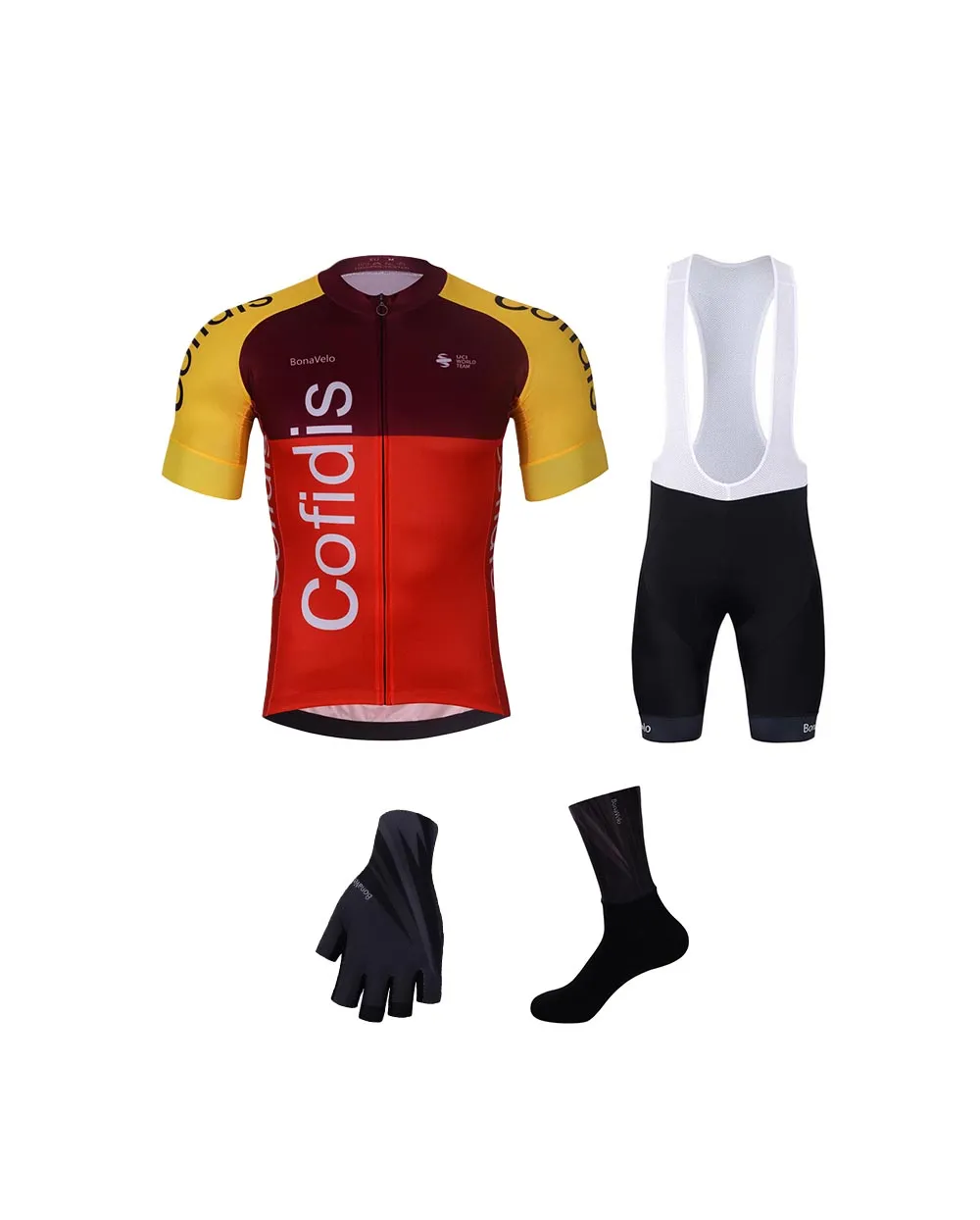 BONAVELO Cyklistický mega set - COFIDIS 2025 - čierna/červená/oranžová BONAVELO Cyklistický mega set - COFIDIS 2025 - čierna/červená/oranžová