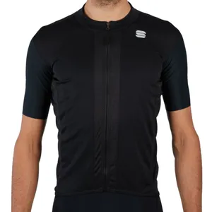 Pánsky cyklistický dres s krátkym rukávom SPORTFUL Strike short sleeve jersey, black white Pánsky cyklistický dres s krátkym rukávom SPORTFUL Strike short sleeve jersey, black white