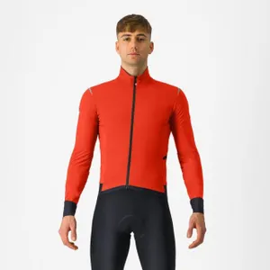CASTELLI Cyklistická zateplená bunda - ALPHA FLIGHT ROS - červená CASTELLI Cyklistická zateplená bunda - ALPHA FLIGHT ROS - červená