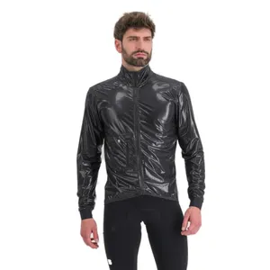 Pánska cyklistická bunda SPORTFUL Giara packable jacket, black Pánska cyklistická bunda SPORTFUL Giara packable jacket, black