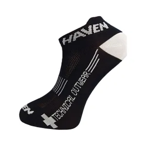 HAVEN Cyklistické ponožky členkové - SNAKE SILVER NEO 2PAK - čierna/biela HAVEN Cyklistické ponožky členkové - SNAKE SILVER NEO 2PAK - čierna/biela