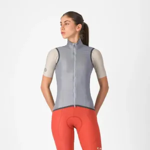 CASTELLI Cyklistická vesta - ARIA 2 W - strieborná CASTELLI Cyklistická vesta - ARIA 2 W - strieborná
