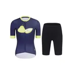 RIVANELLE Cyklistický krátky dres a krátke nohavice - FRUIT LADY - čierna/modrá RIVANELLE Cyklistický krátky dres a krátke nohavice - FRUIT LADY - čierna/modrá