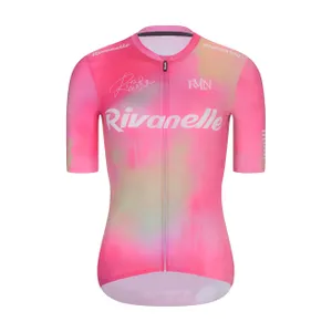RIVANELLE Cyklistický dres s krátkym rukávom - TEAM SPIRIT - ružová/viacfarebná RIVANELLE Cyklistický dres s krátkym rukávom - TEAM SPIRIT - ružová/viacfarebná