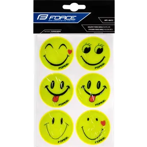 Šport a outdoor | Cyklistika | Cyklodoplnky | Svetlá | Odrazky a reflexné prvky - Force Smile nálepky žlté 6 ks Šport a outdoor | Cyklistika | Cyklodoplnky | Svetlá | Odrazky a reflexné prvky - Force Smile nálepky žlté 6 ks