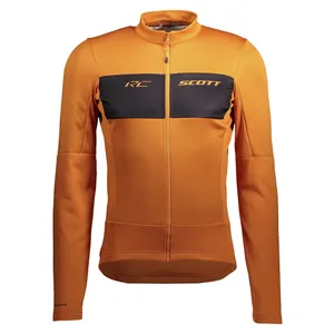 SCOTT Cyklistická zateplená bunda - RC WARM HYBRID WB - čierna/oranžová SCOTT Cyklistická zateplená bunda - RC WARM HYBRID WB - čierna/oranžová