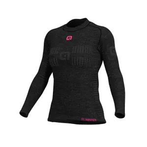 ALÉ Cyklistické tričko s dlhým rukávom - SEAMLESS WOOL LADY - šedá ALÉ Cyklistické tričko s dlhým rukávom - SEAMLESS WOOL LADY - šedá