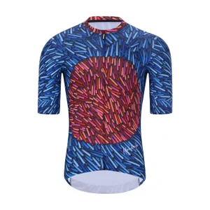 HOLOKOLO Cyklistický dres s krátkym rukávom - TAMELESS - modrá/červená HOLOKOLO Cyklistický dres s krátkym rukávom - TAMELESS - modrá/červená