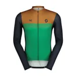 SCOTT Cyklistický dres s dlhým rukávom letný - RC TEAM - hnedá/zelená/čierna SCOTT Cyklistický dres s dlhým rukávom letný - RC TEAM - hnedá/zelená/čierna
