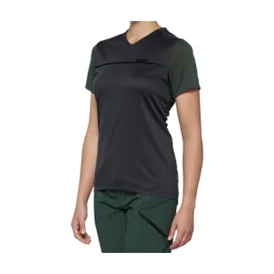 100% SPEEDLAB Cyklistický dres s krátkym rukávom - RIDECAMP W - šedá/zelená 100% SPEEDLAB Cyklistický dres s krátkym rukávom - RIDECAMP W - šedá/zelená