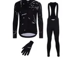 HOLOKOLO Cyklistický dlhý dres a nohavice - PASSION WINTER - biela/čierna HOLOKOLO Cyklistický dlhý dres a nohavice - PASSION WINTER - biela/čierna