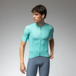 ALÉ Cyklistický dres s krátkym rukávom - PRAGMA COLOR BLOCK - tyrkysová ALÉ Cyklistický dres s krátkym rukávom - PRAGMA COLOR BLOCK - tyrkysová
