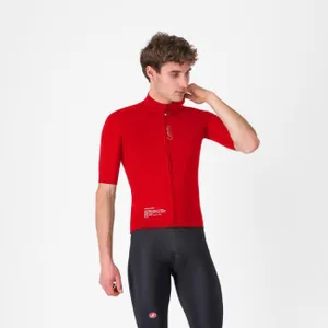 CASTELLI Cyklistická vetruodolná bunda - DO.DI.CI. SHORT SLEEVE - červená CASTELLI Cyklistická vetruodolná bunda - DO.DI.CI. SHORT SLEEVE - červená