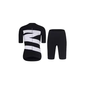 RIVANELLE Cyklistický krátky dres a krátke nohavice - MISSVELOAIRE - biela/čierna RIVANELLE Cyklistický krátky dres a krátke nohavice - MISSVELOAIRE - biela/čierna