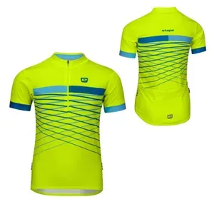 Detský cyklo dres Etape Lucky žlutá fluo/modrá - 152/158 Detský cyklo dres Etape Lucky žlutá fluo/modrá - 152/158