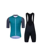 HOLOKOLO Cyklistický krátky dres a krátke nohavice - PERFORMANCE - zelená/fialová HOLOKOLO Cyklistický krátky dres a krátke nohavice - PERFORMANCE - zelená/fialová