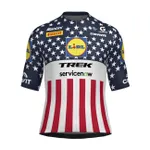 SANTINI Cyklistický dres s krátkym rukávom - LIDL TREK 2026 NATIONAL CHAMPION US SANTINI Cyklistický dres s krátkym rukávom - LIDL TREK 2026 NATIONAL CHAMPION US