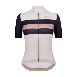 SANTINI Cyklistický dres s krátkym rukávom - ECO SLEEK NEW BENGAL - biela/čierna SANTINI Cyklistický dres s krátkym rukávom - ECO SLEEK NEW BENGAL - biela/čierna