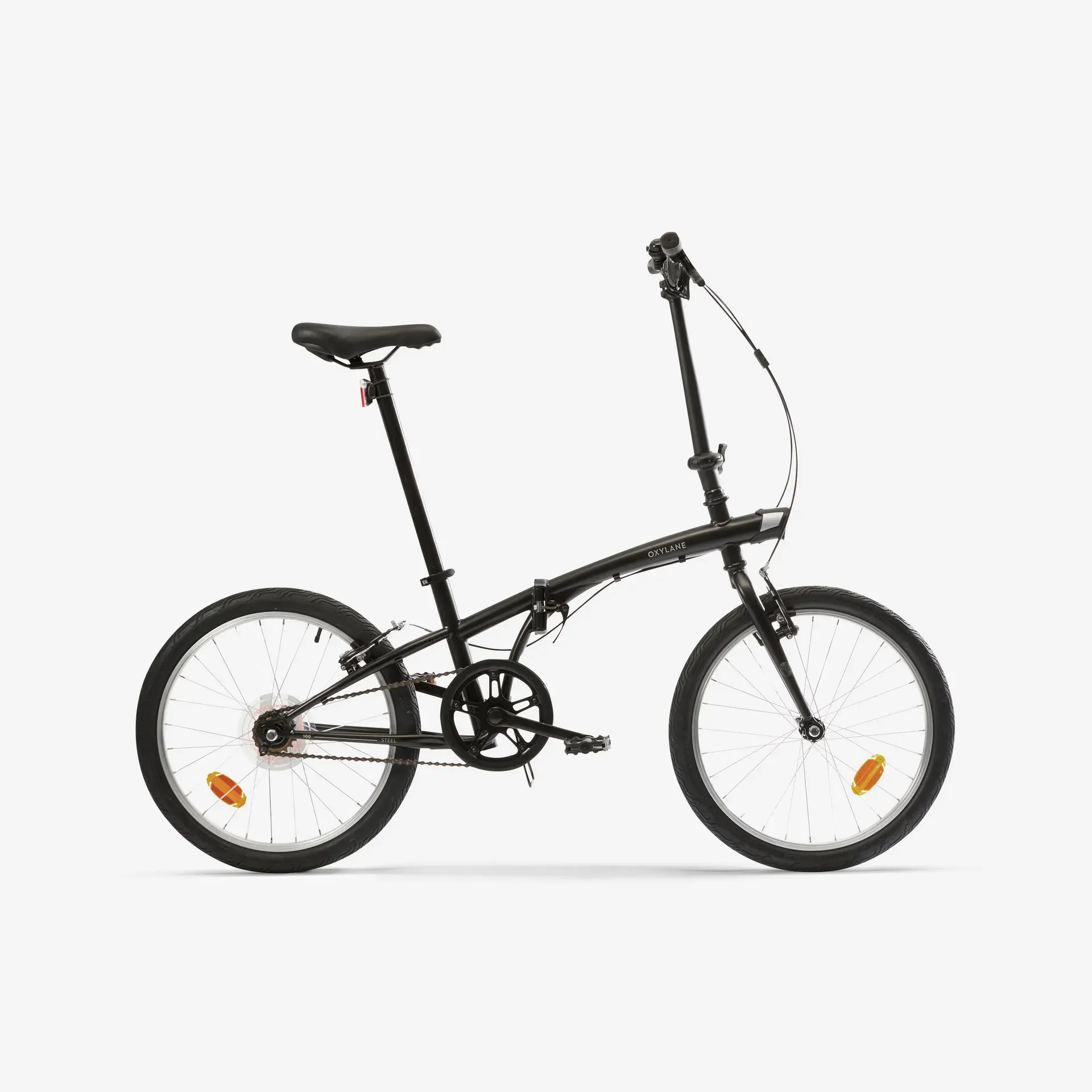Skladací bicykel - Skladací bicykel OXYLANE 100 čierny Skladací bicykel - Skladací bicykel OXYLANE 100 čierny