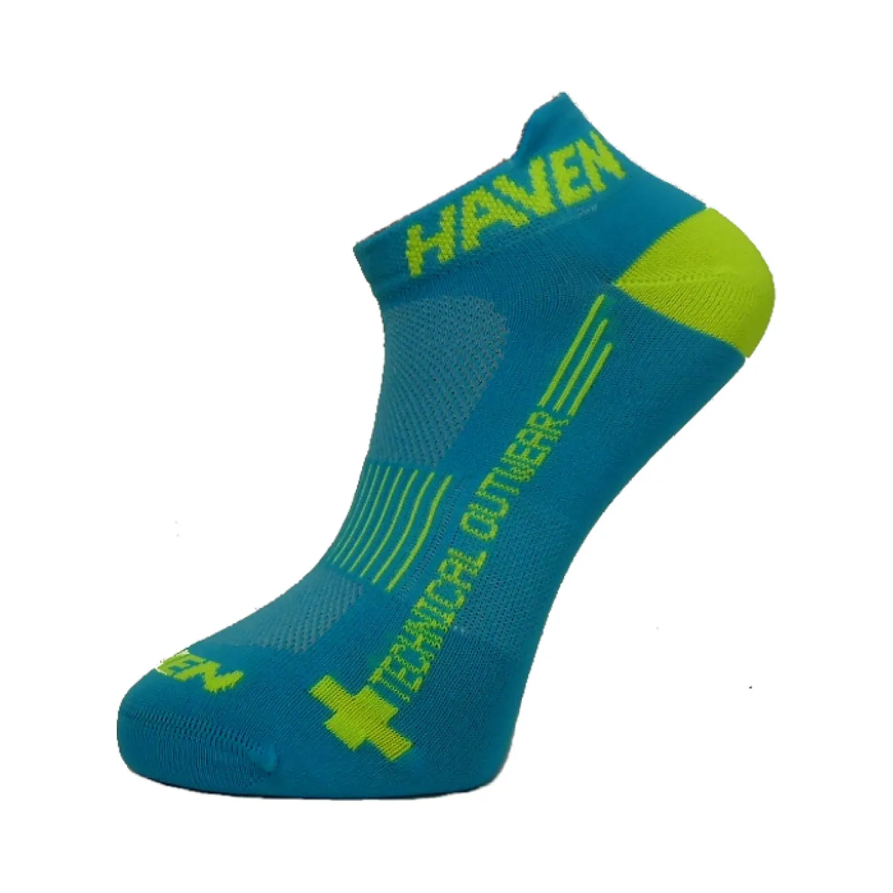 HAVEN Cyklistické ponožky členkové - SNAKE SILVER NEO 2PAK - modrá/žltá HAVEN Cyklistické ponožky členkové - SNAKE SILVER NEO 2PAK - modrá/žltá