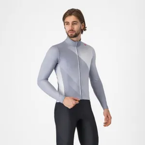 CASTELLI Cyklistický dres s dlhým rukávom zimný - AMPLIFY - šedá CASTELLI Cyklistický dres s dlhým rukávom zimný - AMPLIFY - šedá
