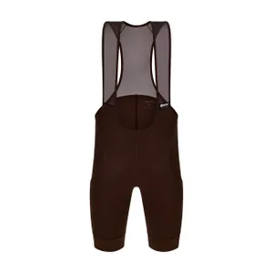 SANTINI Cyklistické nohavice krátke s trakmi - RTR - hnedá SANTINI Cyklistické nohavice krátke s trakmi - RTR - hnedá