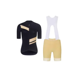 RIVANELLE Cyklistický krátky dres a krátke nohavice - GLAMOR - čierna/béžová RIVANELLE Cyklistický krátky dres a krátke nohavice - GLAMOR - čierna/béžová