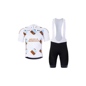 BONAVELO Cyklistický krátky dres a krátke nohavice - AG2R LA MONDIALE - čierna/viacfarebná BONAVELO Cyklistický krátky dres a krátke nohavice - AG2R LA MONDIALE - čierna/viacfarebná