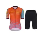 RIVANELLE Cyklistický krátky dres a krátke nohavice - LESS TALK - červená/čierna/viacfarebná RIVANELLE Cyklistický krátky dres a krátke nohavice - LESS TALK - červená/čierna/viacfarebná