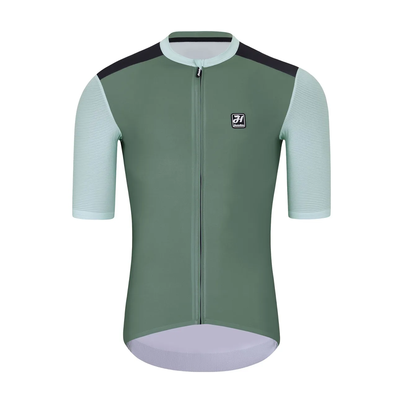 HOLOKOLO Cyklistický dres s krátkym rukávom - TECHNICAL - zelená/čierna HOLOKOLO Cyklistický dres s krátkym rukávom - TECHNICAL - zelená/čierna