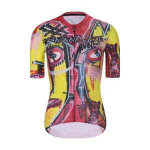 RIVANELLE Cyklistický dres s krátkym rukávom - FURIOSO - červená/žltá RIVANELLE Cyklistický dres s krátkym rukávom - FURIOSO - červená/žltá