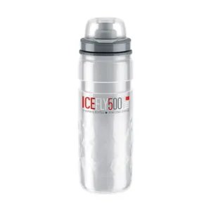 ELITE Cyklistická fľaša na vodu - ICE FLY MTB 500 ml - transparentná ELITE Cyklistická fľaša na vodu - ICE FLY MTB 500 ml - transparentná