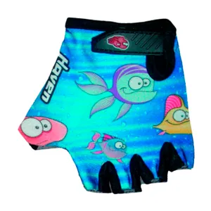 HAVEN Cyklistické rukavice krátkoprsté - DREAM KIDS - čierna/modrá HAVEN Cyklistické rukavice krátkoprsté - DREAM KIDS - čierna/modrá