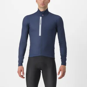 CASTELLI Cyklistický dres s dlhým rukávom zimný - ENTRATA THERMAL - modrá CASTELLI Cyklistický dres s dlhým rukávom zimný - ENTRATA THERMAL - modrá