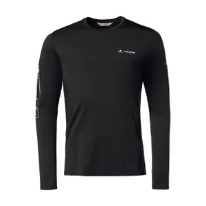 VAUDE Cyklistické tričko s dlhým rukávom - MONVISO MERINO - čierna VAUDE Cyklistické tričko s dlhým rukávom - MONVISO MERINO - čierna