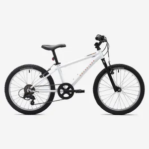 Horský bicykel - Detský horský bicykel ST 120 20-palcový 6-9 rokov bielo-oranžový Horský bicykel - Detský horský bicykel ST 120 20-palcový 6-9 rokov bielo-oranžový