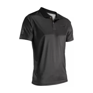 LEATT Cyklistické tričko s krátkym rukávom - POLO TEAM SHORT - čierna LEATT Cyklistické tričko s krátkym rukávom - POLO TEAM SHORT - čierna
