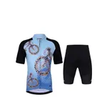 HOLOKOLO Cyklistický krátky dres a krátke nohavice - RIDERS KIDS - čierna/modrá/viacfarebná HOLOKOLO Cyklistický krátky dres a krátke nohavice - RIDERS KIDS - čierna/modrá/viacfarebná