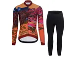 Cyklistická zimná bunda a nohavice - FREE WINTER - viacfarebná/čierna/oranžová Cyklistická zimná bunda a nohavice - FREE WINTER - viacfarebná/čierna/oranžová