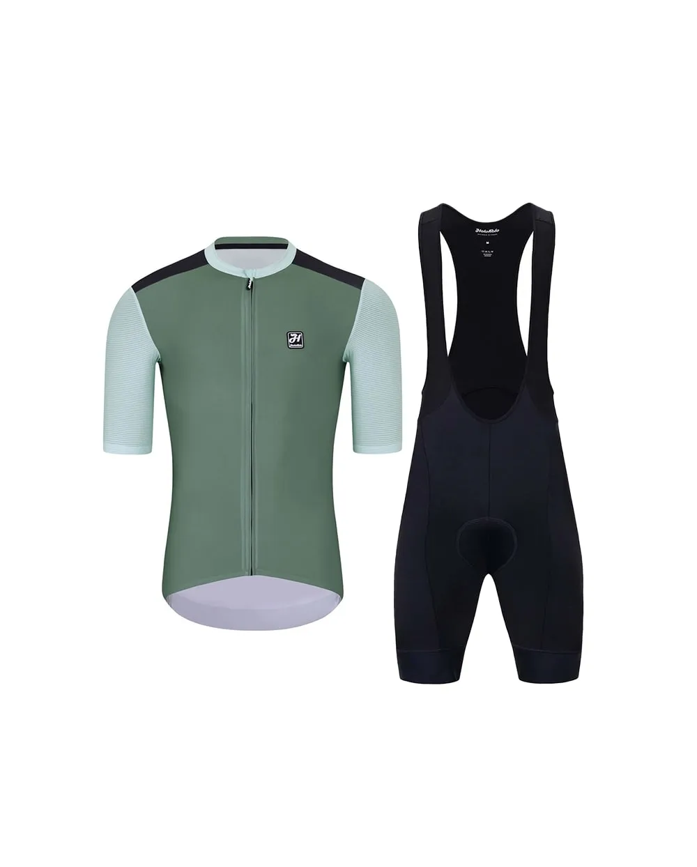 HOLOKOLO Cyklistický krátky dres a krátke nohavice - TECHNICAL - zelená/čierna HOLOKOLO Cyklistický krátky dres a krátke nohavice - TECHNICAL - zelená/čierna