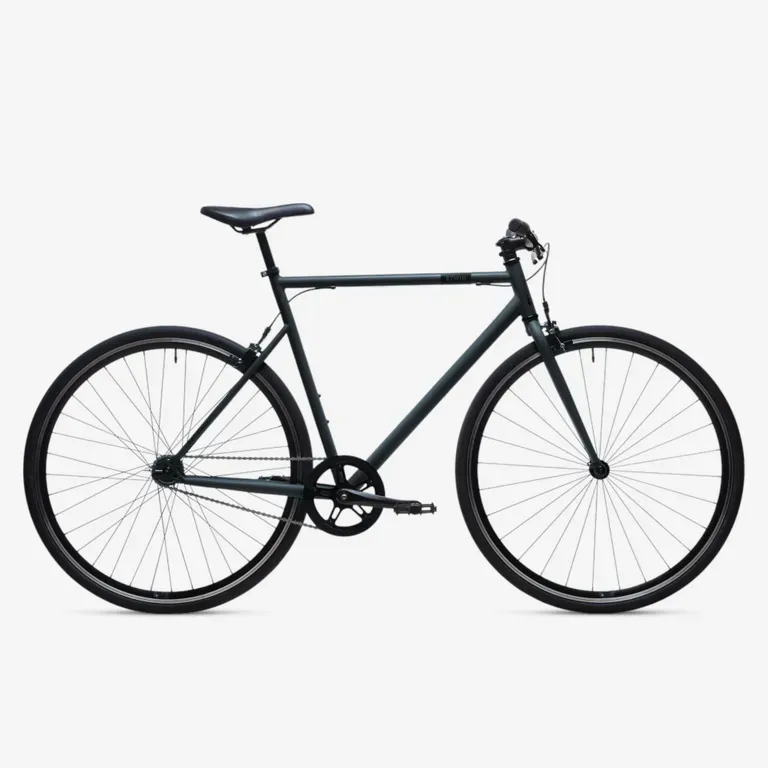 Mestský bicykel - Mestský bicykel Single Speed 500 sivý karbónový Mestský bicykel - Mestský bicykel Single Speed 500 sivý karbónový